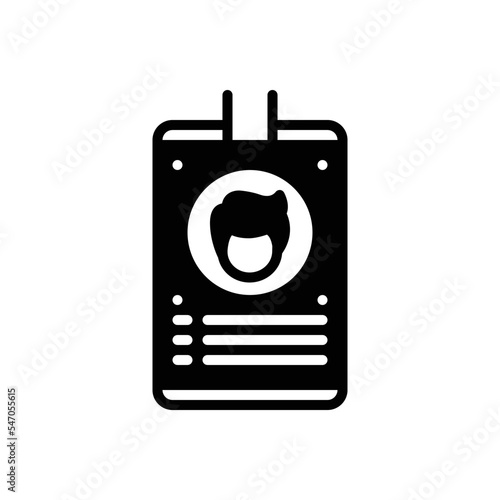 Black solid icon for identifier