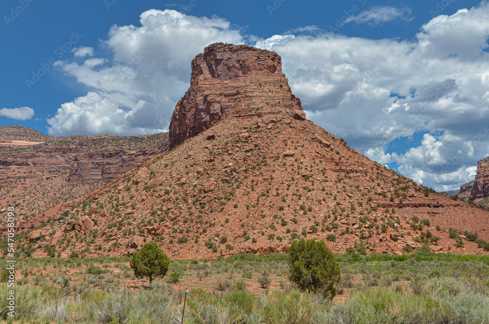 Φωτογραφία towering butte at the entrance of Salt Creek Canyon
 near Gateway (Mesa County,