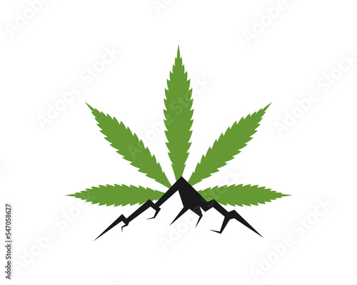 cannabis with mountain in the middle