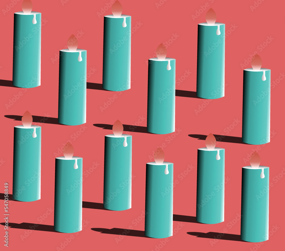 illustration of simple 3d styled candle vector with soft colored background illustration of simple 3d styled candle vector with soft colored background