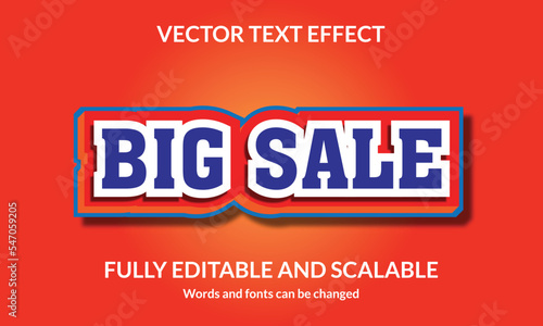 Big Sale Editable 3D text style effect