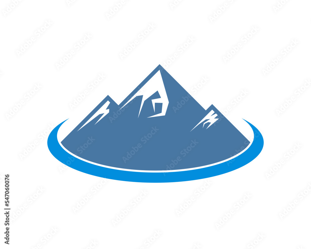 Orbit ring with mountain inside Orbit ring with mountain inside