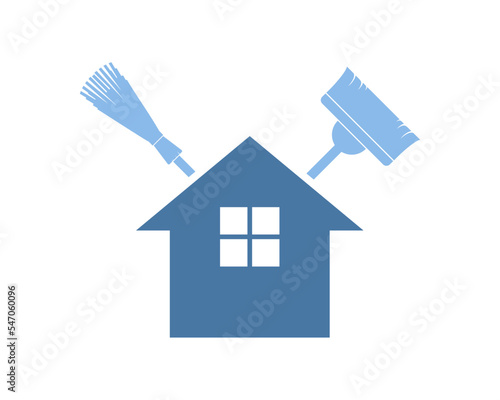 House with broom on top