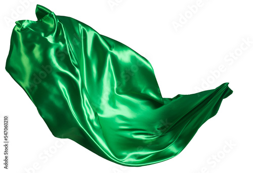 Green cloth flutters