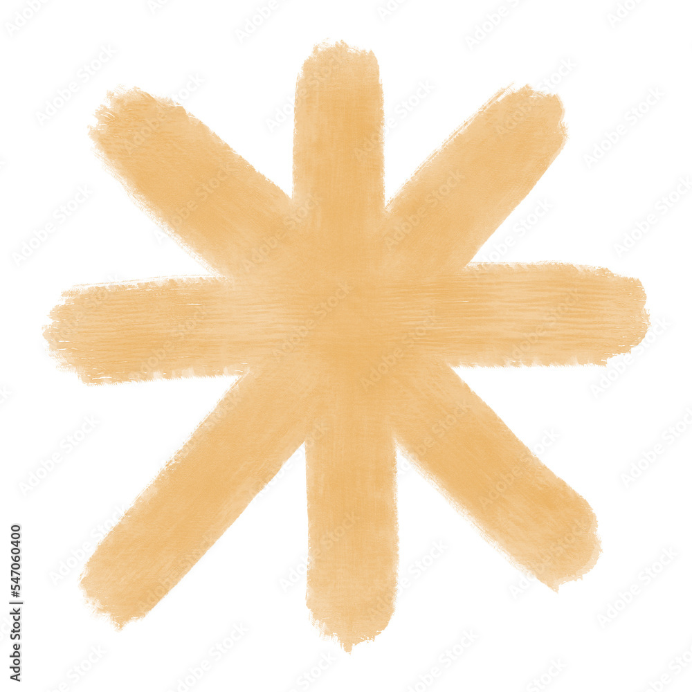 Watercolor Asterisk Shape Watercolor Asterisk Shape