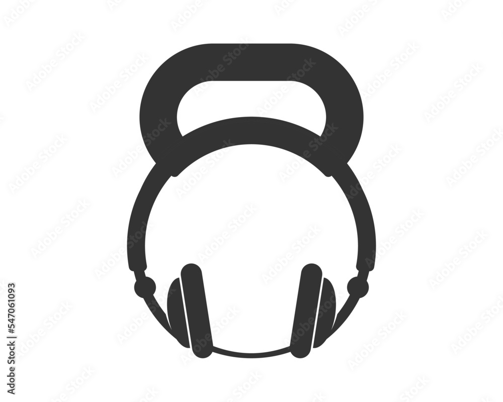 Dumbbell with headphone shape inside Dumbbell with headphone shape inside