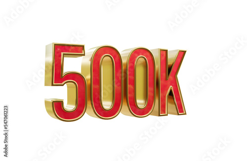 500k right side rotated 3d transparent rendered icon