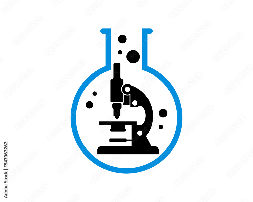 Potion bottle with microscope inside Potion bottle with microscope inside