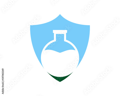 Shield with potion bottle inside
