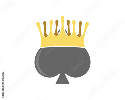 Spade with crown on top