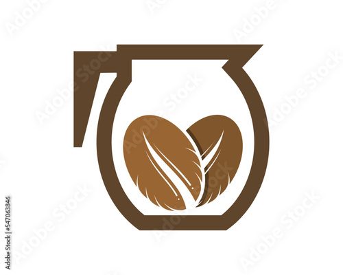 teapot with coffee bean inside