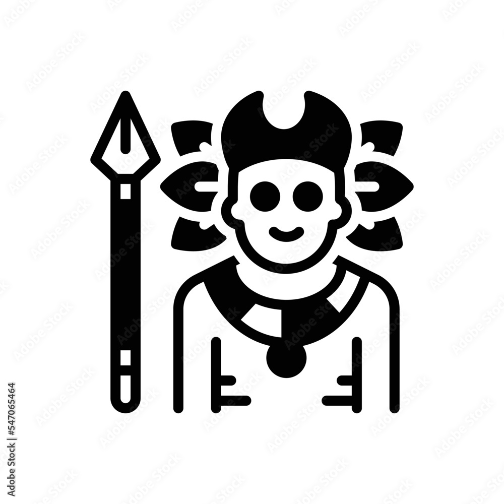 Black solid icon for tribes