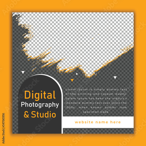 Digital Photography and studio photoshoot contest web post template design
