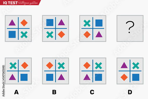 IQ Test Practical Questions. Find the missing.