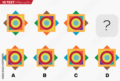 IQ Test Practical Questions. Find the missing.