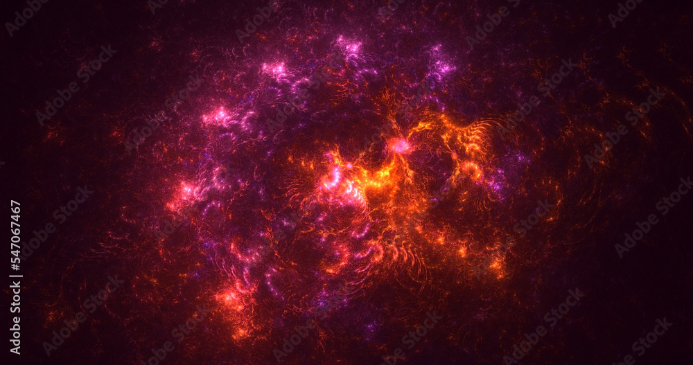 Naklejka premium 3D rendering abstract fractal light background