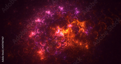 3D rendering abstract fractal light background