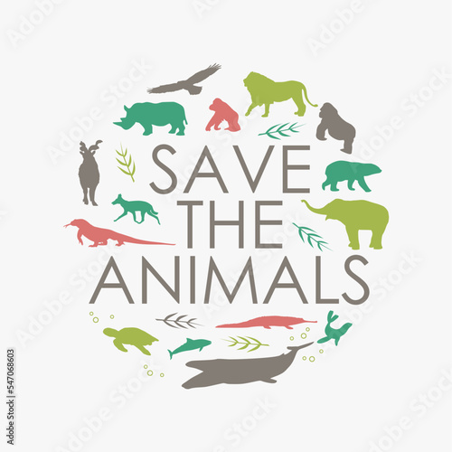 animals illustration collection for wildlife conservation and awareness campaign design