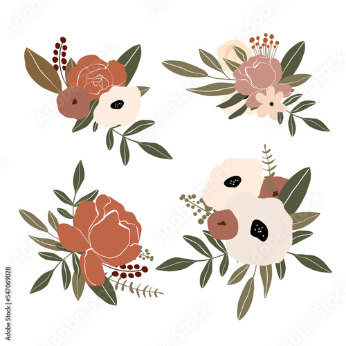 Vector simple flowers