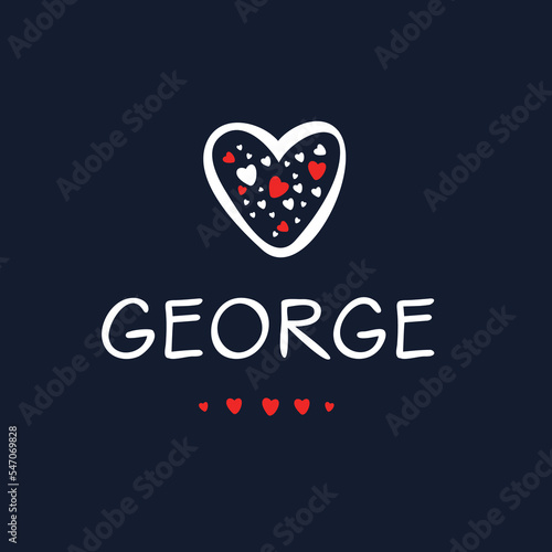 (George) Calligraphy name, Vector illustration. photo