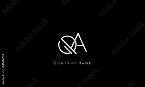 AQ, QA Abstract Letters Logo Monogram