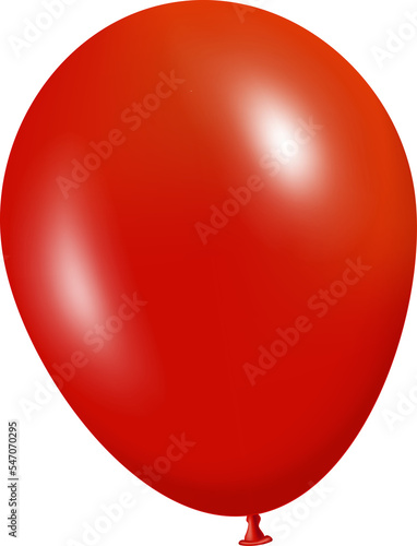 3D red balloon