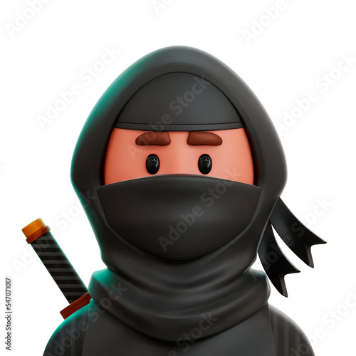 Ninja Character 3D Icon
