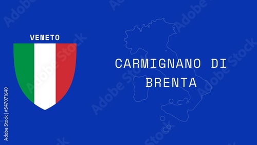 Carmignano di Brenta: Illustration mit dem Ortsnamen der italienischen Stadt Carmignano di Brenta in der Region Veneto photo