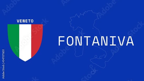 Fontaniva: Illustration mit dem Ortsnamen der italienischen Stadt Fontaniva in der Region Veneto photo
