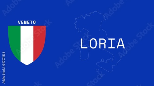 Loria: Illustration mit dem Ortsnamen der italienischen Stadt Loria in der Region Veneto photo