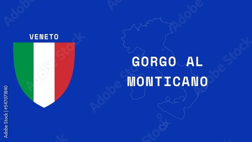 Gorgo al Monticano: Illustration mit dem Ortsnamen der italienischen Stadt Gorgo al Monticano in der Region Veneto photo