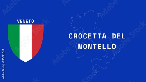 Crocetta del Montello: Illustration mit dem Ortsnamen der italienischen Stadt Crocetta del Montello in der Region Veneto photo