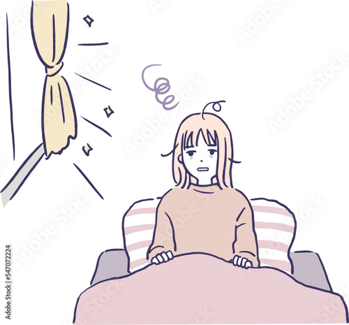 寝覚めが悪い女性