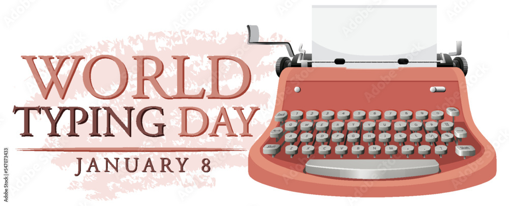 Computer Keyboarding Day World Typing Day Banner Design Stock Vector | Adobe Stock