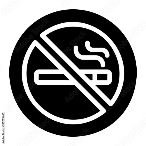 no smoking glyph icon