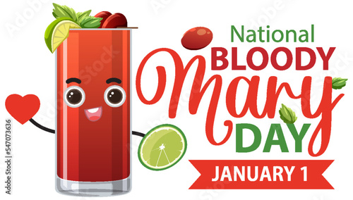 National Bloody Mary Day Banner Design