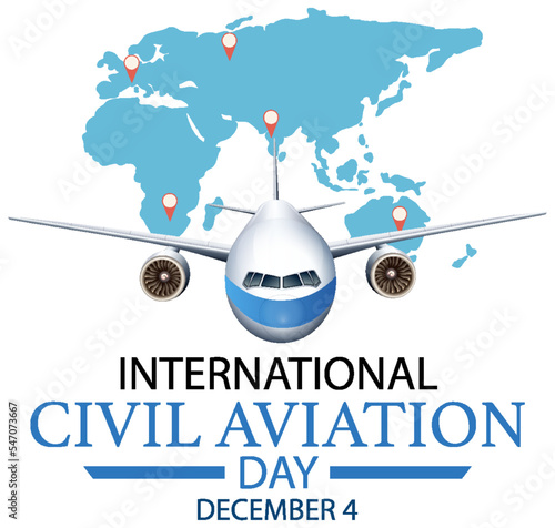 International Civil Aviation Day icon banner