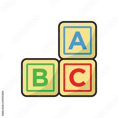 abc cubes icon vector design template in white background