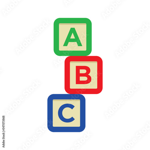 abc cubes icon vector design template in white background