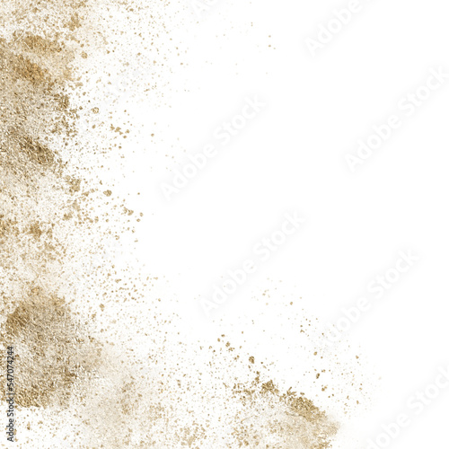Abstract gold glittery metallic graphic lines on transparent png background