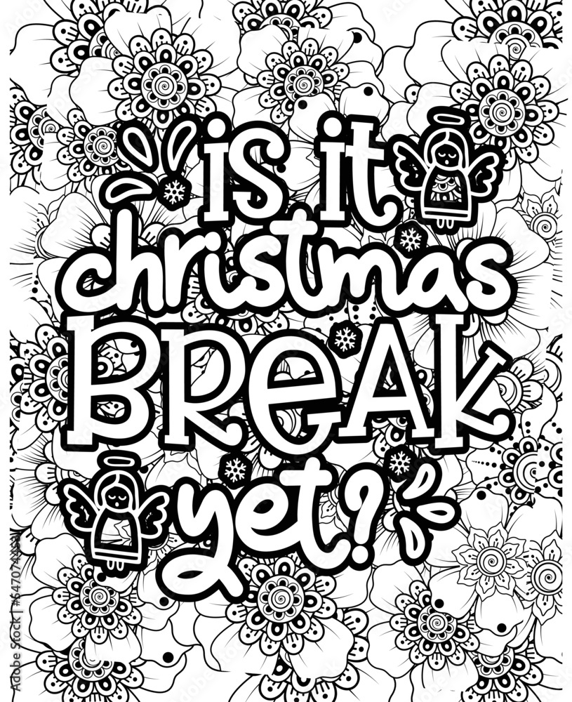 Christmas. Coloring page. Vector illustration. 