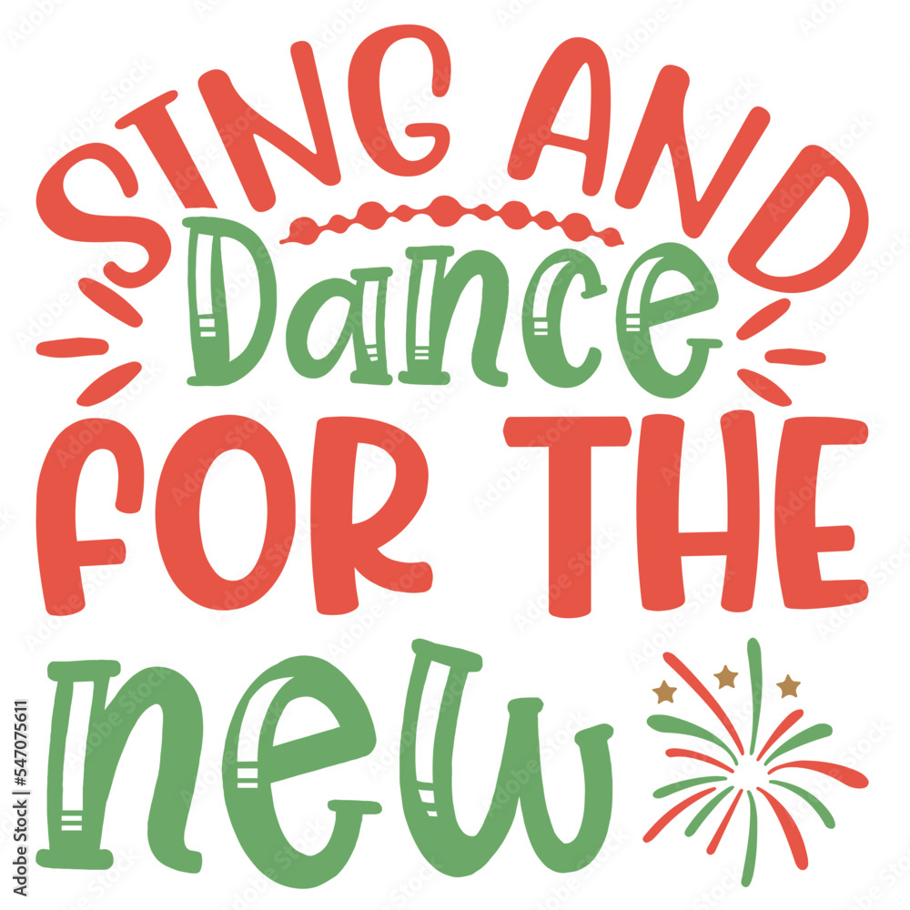 Naklejka premium Happy New Year Svg Design