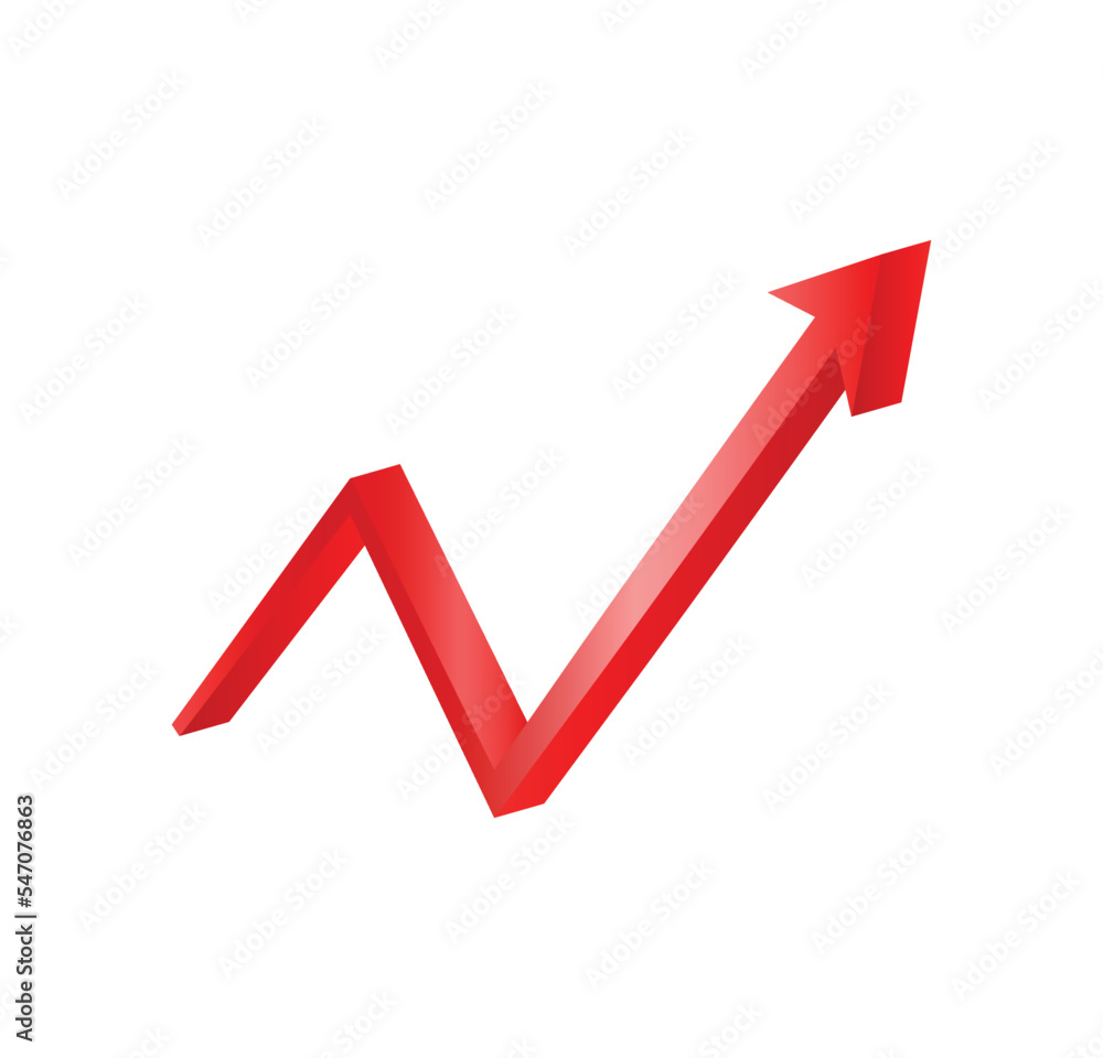 Red arrow lightning. Information pointer and business cursor Red arrow lightning. Information pointer and business cursor