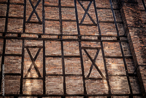 Half-timbered wall of an old house