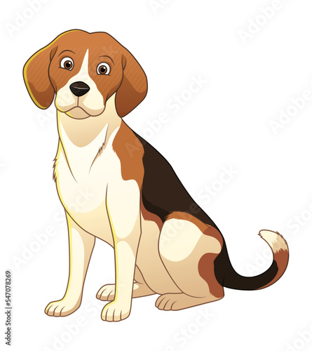 Beagle Dog Cartoon Animal Illustration