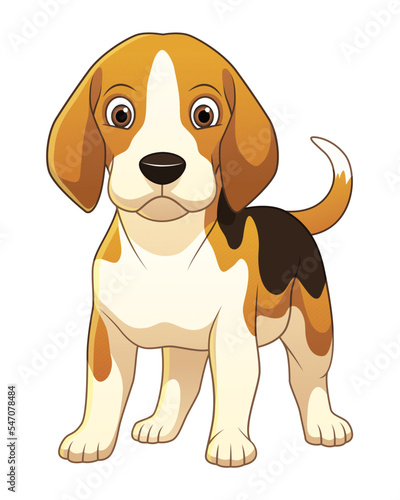 Little Beagle Dog Cartoon Animal Illustration © mikailain