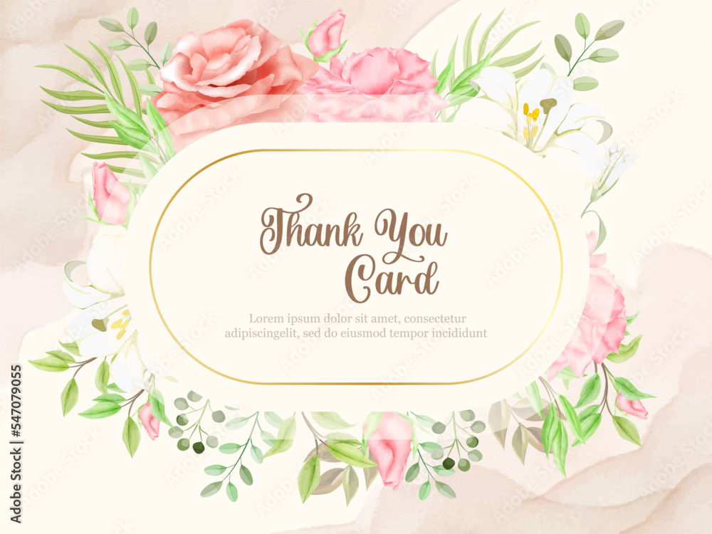 Beautifull Wedding Banner Background Floral Watercolor Template Design