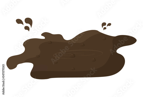 Puddle of mud with bubbles