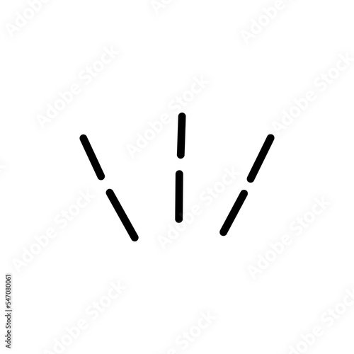 Anxiety symbols hand drawn icon set. Stress and dumbfounded line effects with amazement and vector fright
