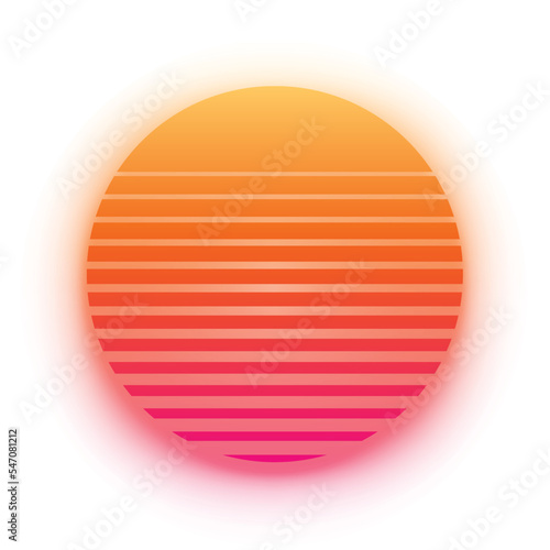 Purple and orange synthwave sun © Alex